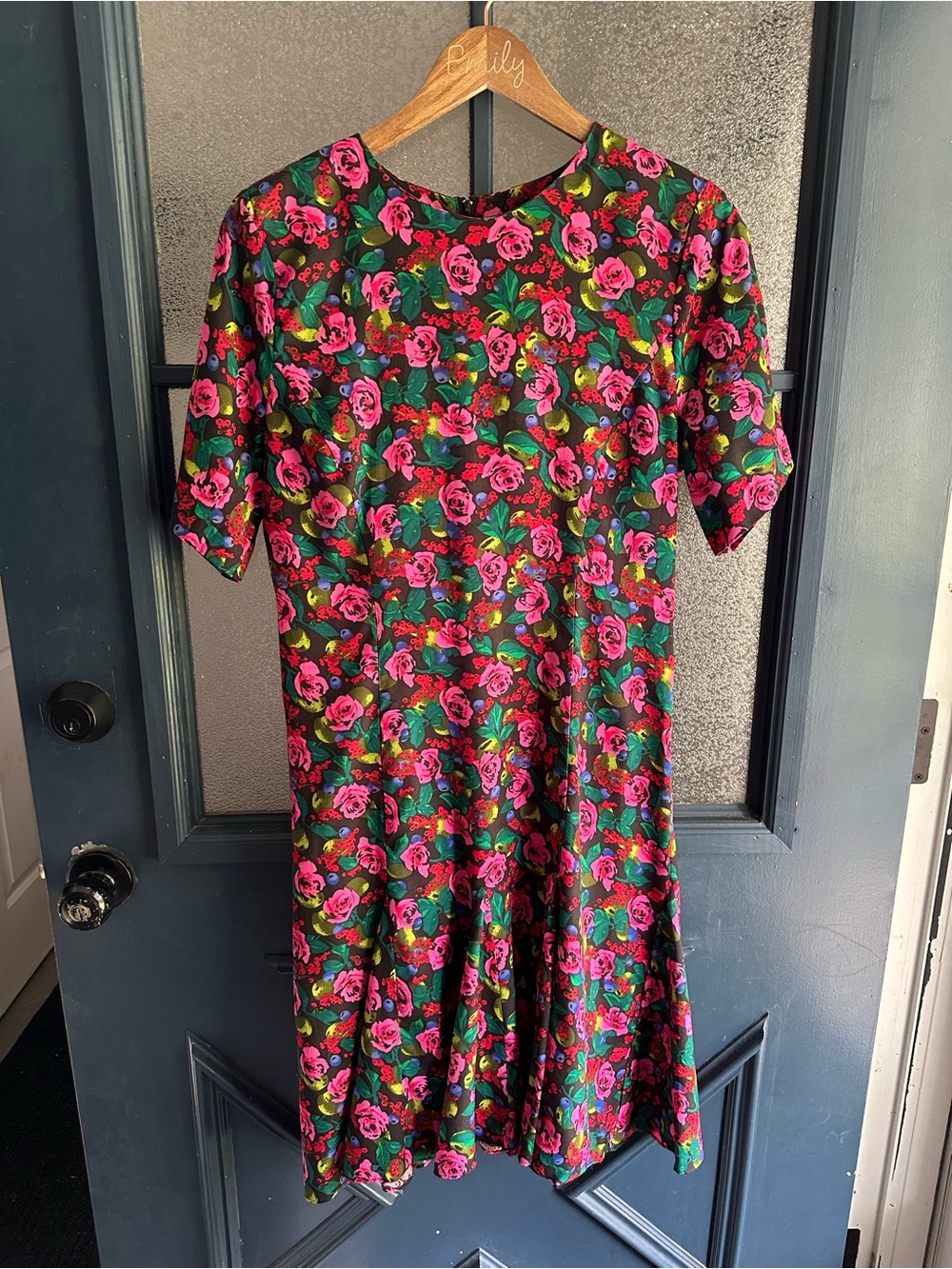 Vintage Floral Print Dress